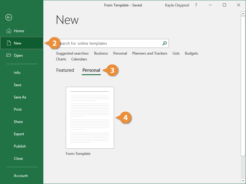 Excel Forms Template CustomGuide