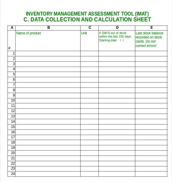 Excel Inventory Template 20 Free Excel PDF Documents Download