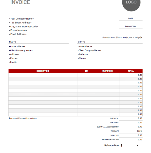 Excel Invoice Template Free Download Invoice Simple