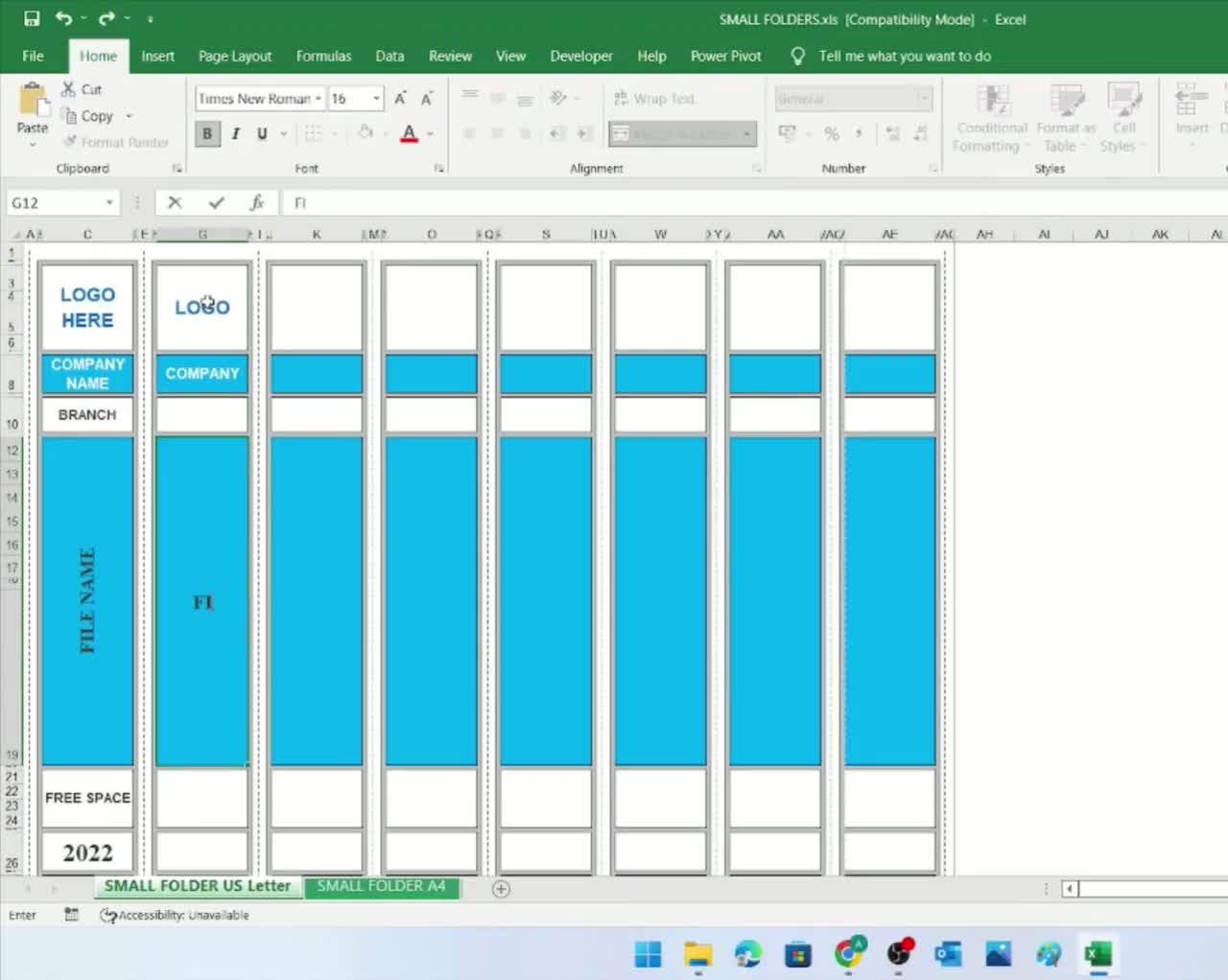 Excel Label Template