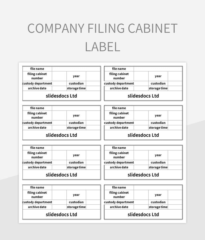 Excel Label Template
