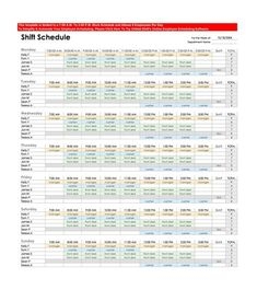 Excel Labor Schedule Template At Templatesample In 2024 Excel 