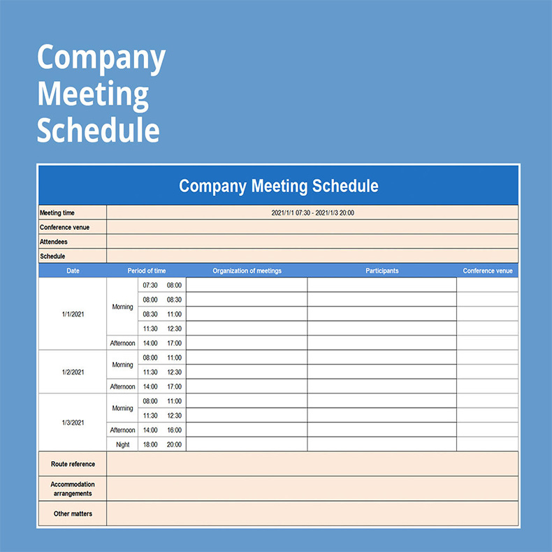 Excel Meeting Agenda Template