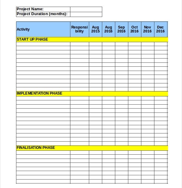 Excel Project Template 16 Excel Documents Download