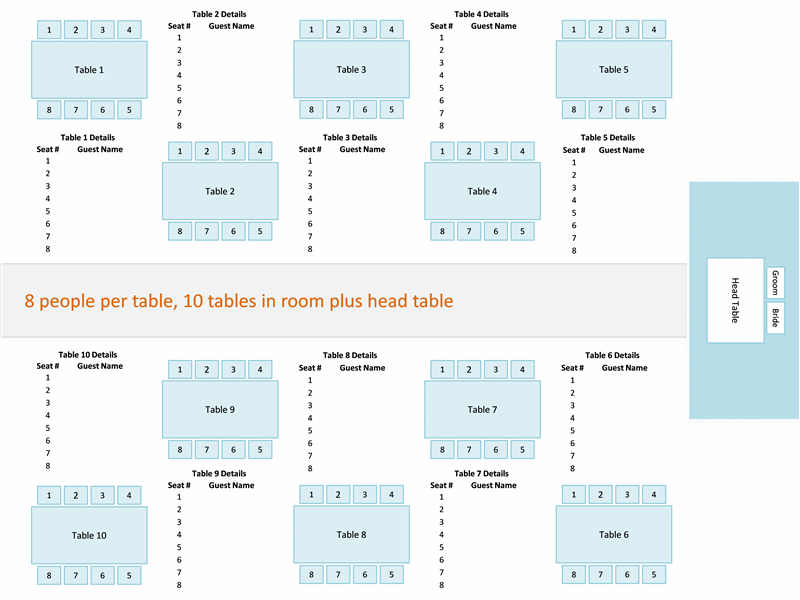 Excel Seating Chart Template Seating Chart Template