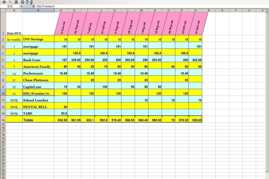 Excel Spreadsheet For Bill Tracking Throughout Excel Bill Tracker
