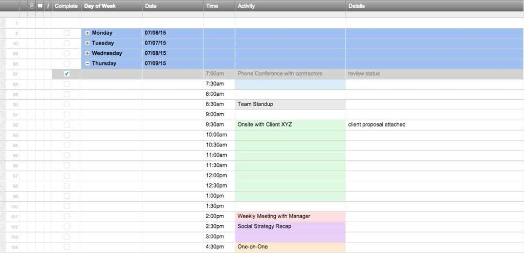 Excel Template For Scheduling Excelxo