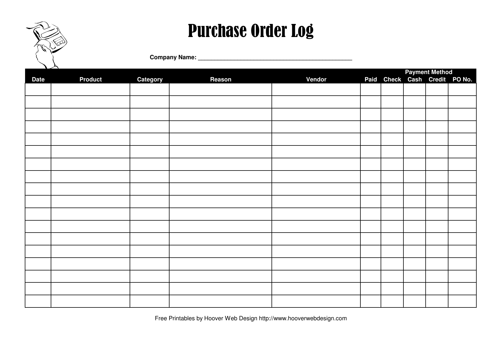 Excel Template Purchase Order