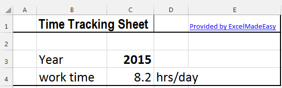 Excel Template Time Tracking Sheets Template free By Excel Made Easy