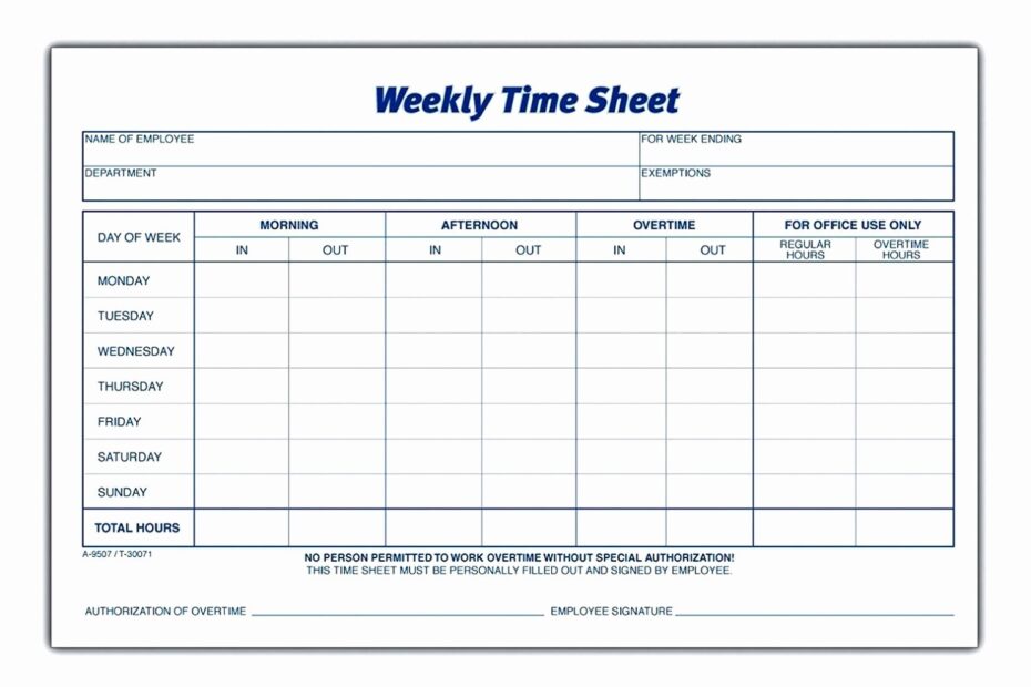 Excel Time Card Template