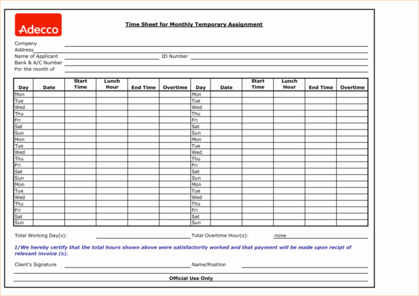 Excel Time Clock Template New Overtime Sheet Template Free Home 