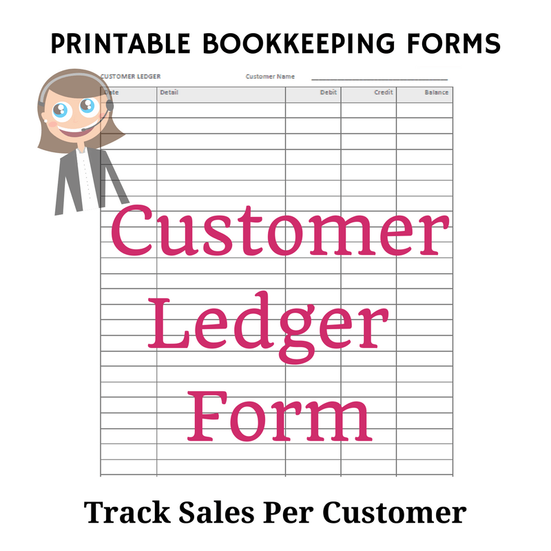 Expense Ledger Template PDF Printable
