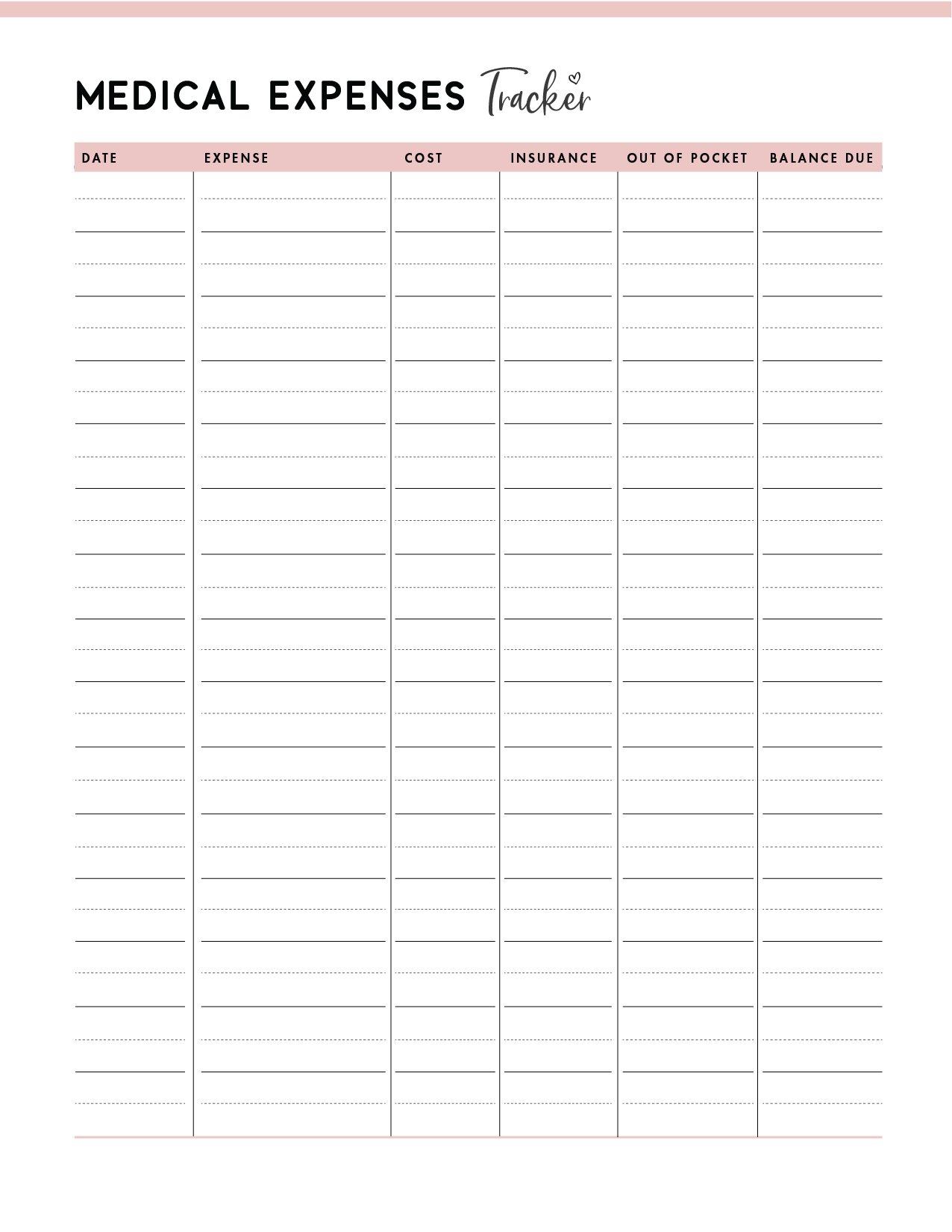 Expense Log Printable Free Worksheets Printable