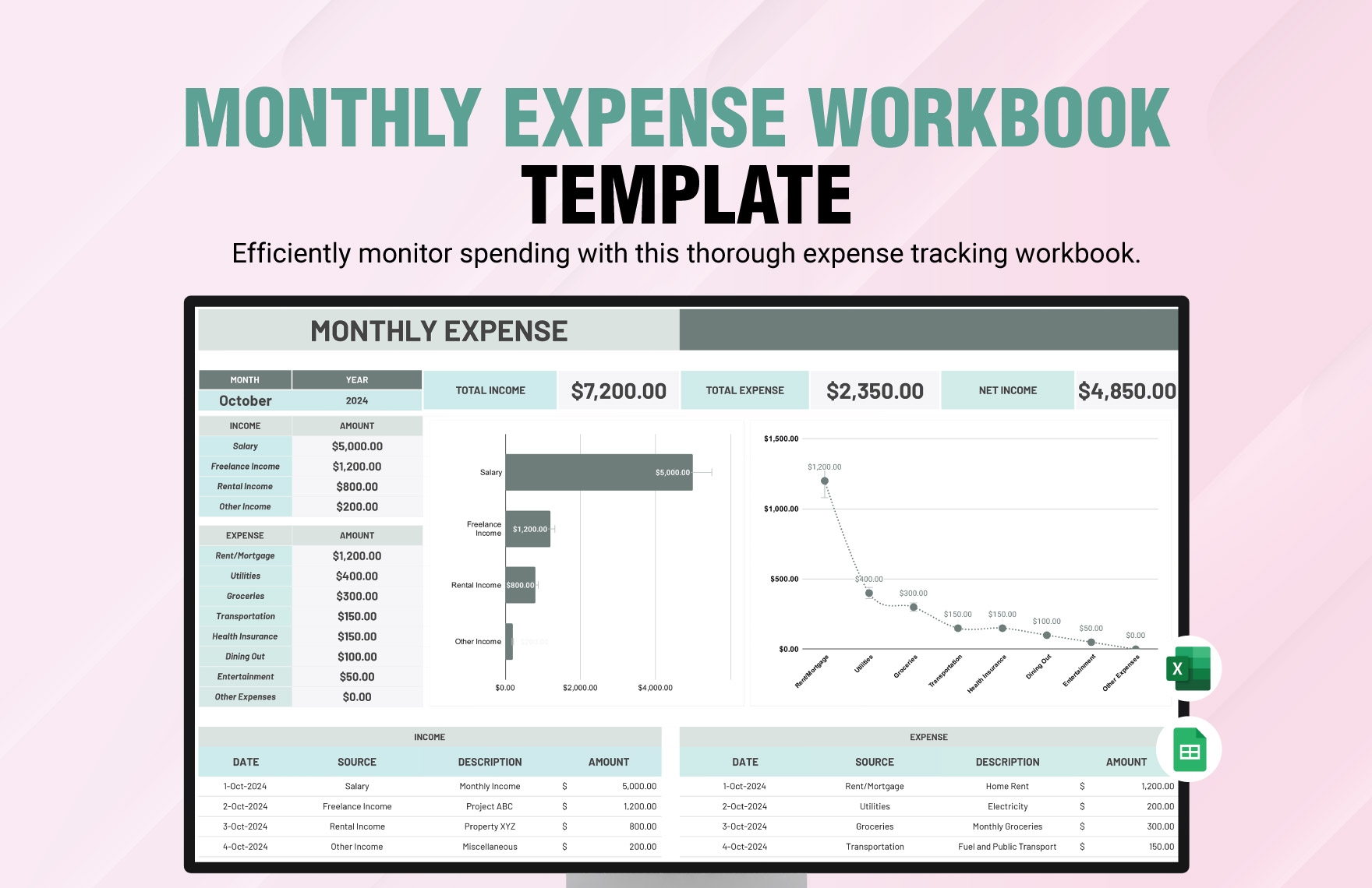 Expense Spreadsheet Templates In Google Sheets FREE Download 