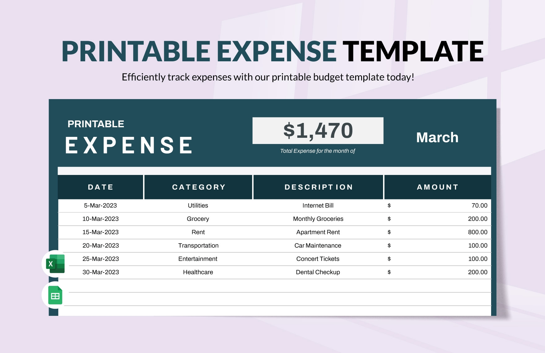 Expense Template In Excel Google Sheets Download Template