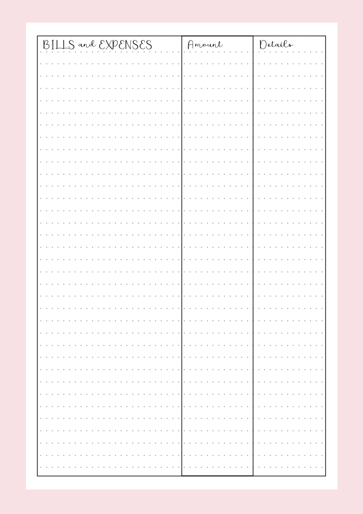 Expense tracker free printable Cute Freebies For You