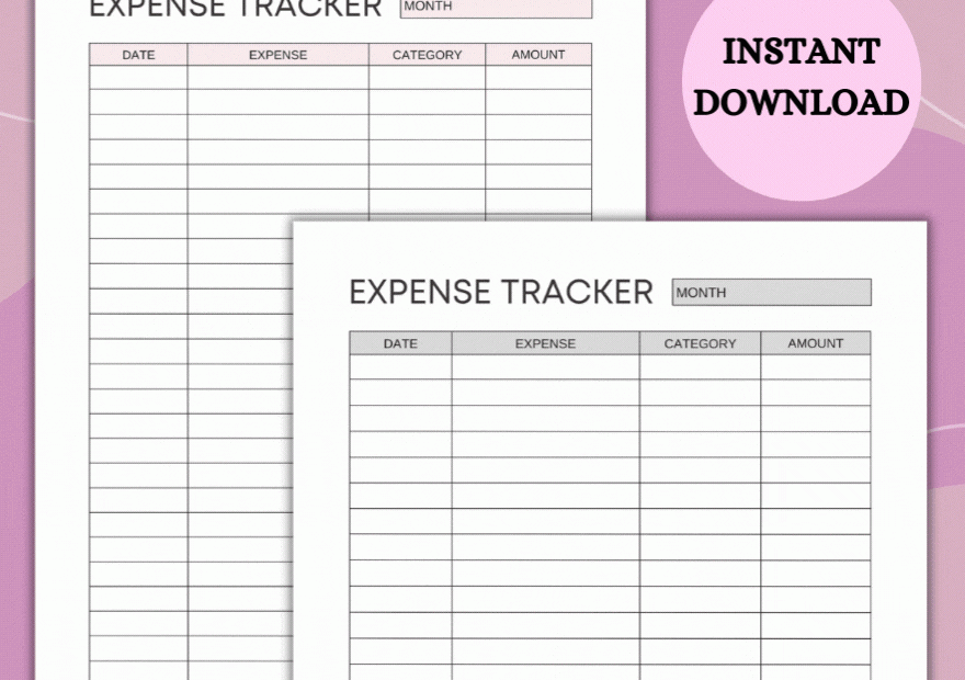 Expense Tracker Printable Expense Log Editable And Fillable PDF