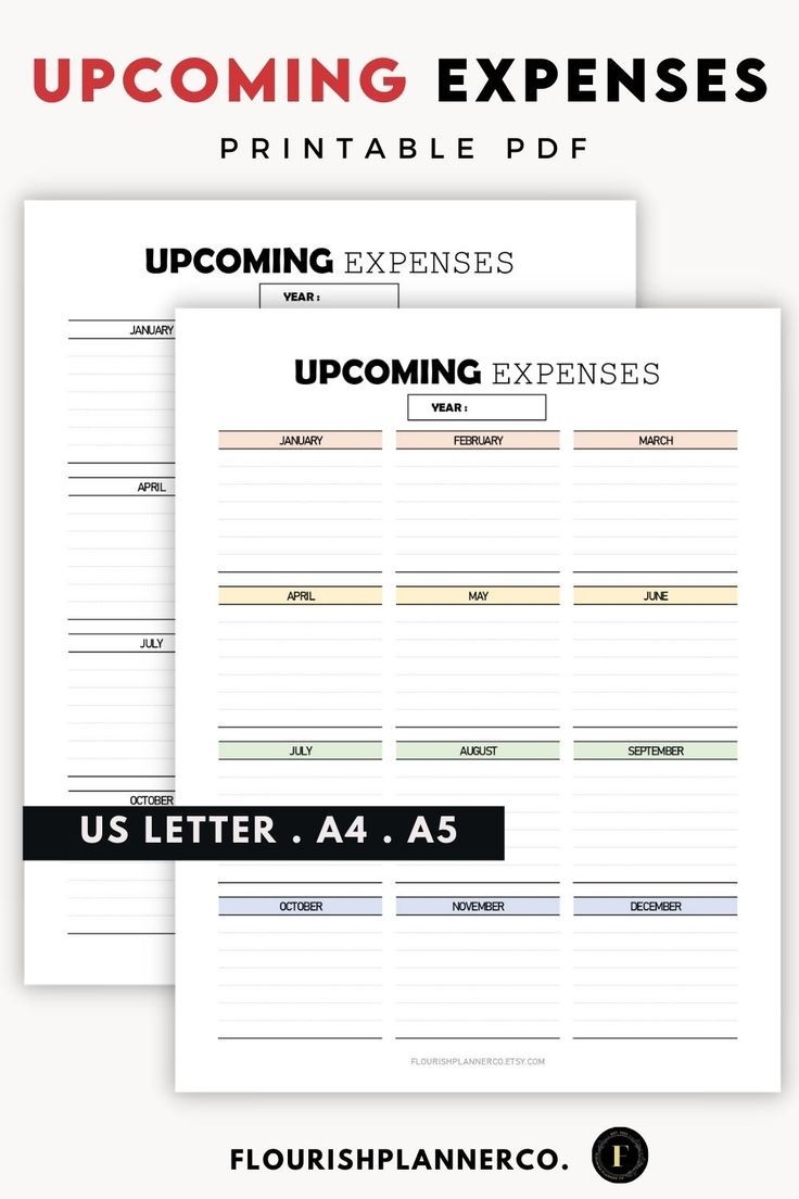 Expense Tracker Printable Weekly Expenses Planner Printable Expense 