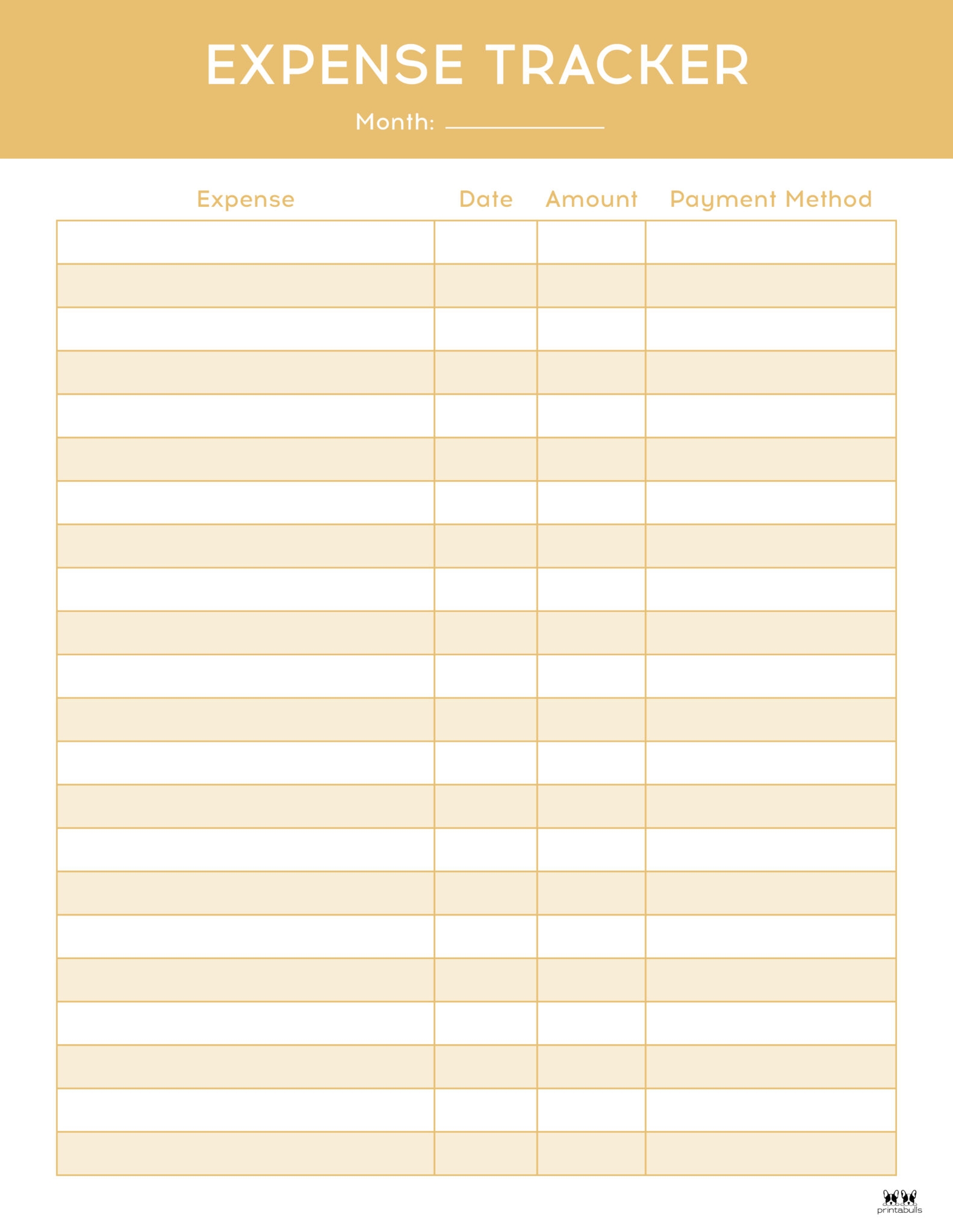 Expense Tracker Printables 20 FREE Options Printabulls