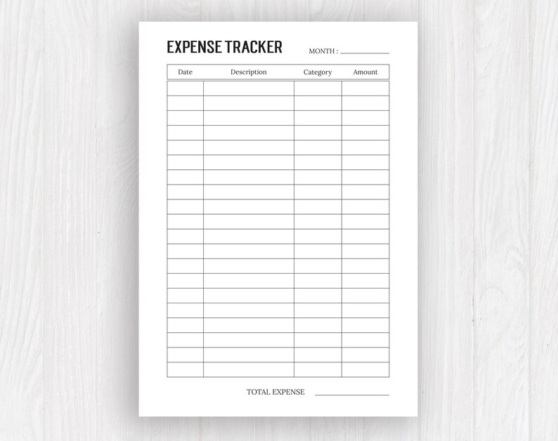 Expense Trackers Printable Wolfisse