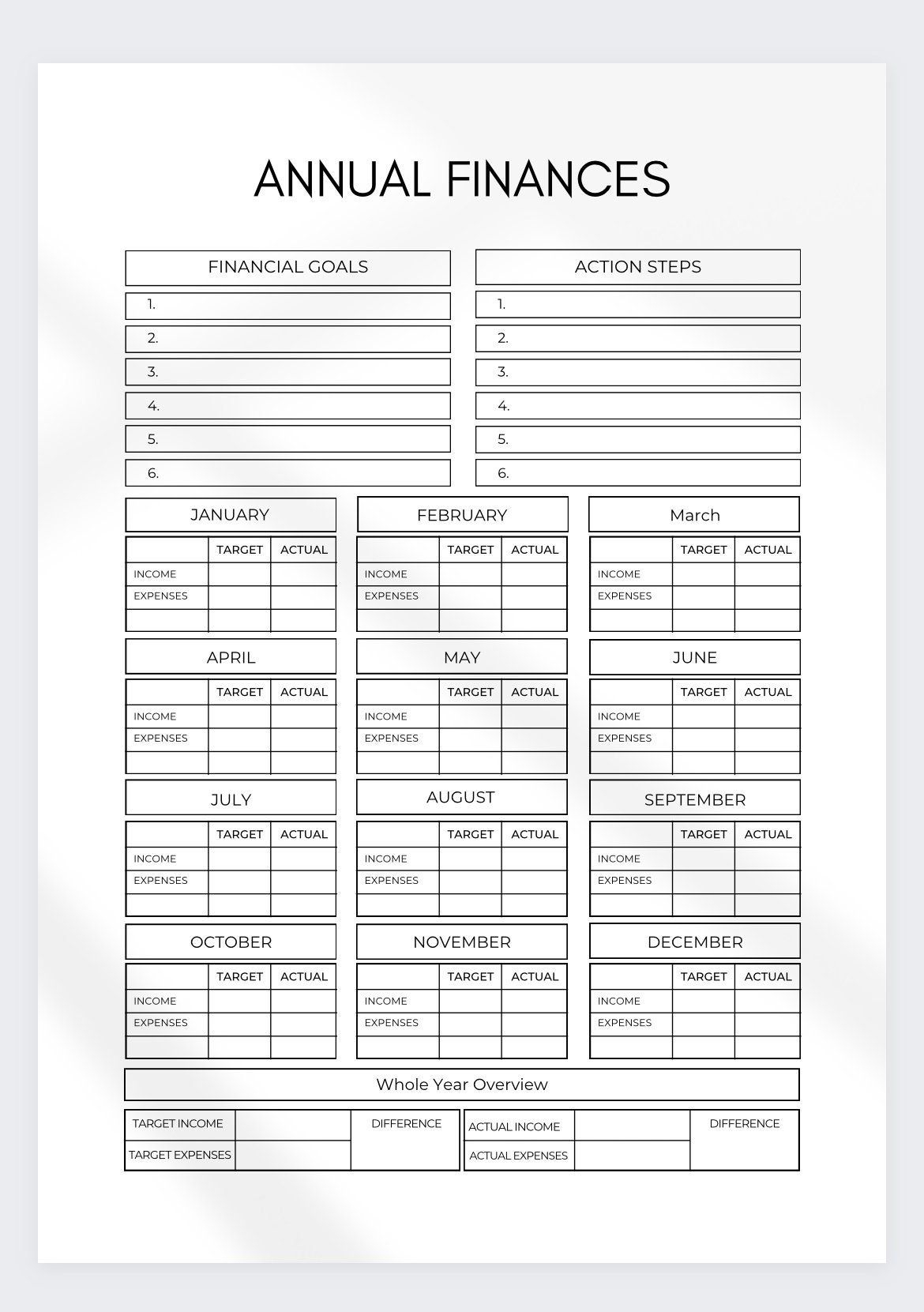 Expenses Tracker Printable Fityseeker