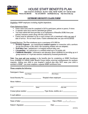 Fillable Online Cirseiu Newborn Expenses Fax Email Print PdfFiller Fillable Online Cirseiu Newborn Expenses Fax Email Print PdfFiller