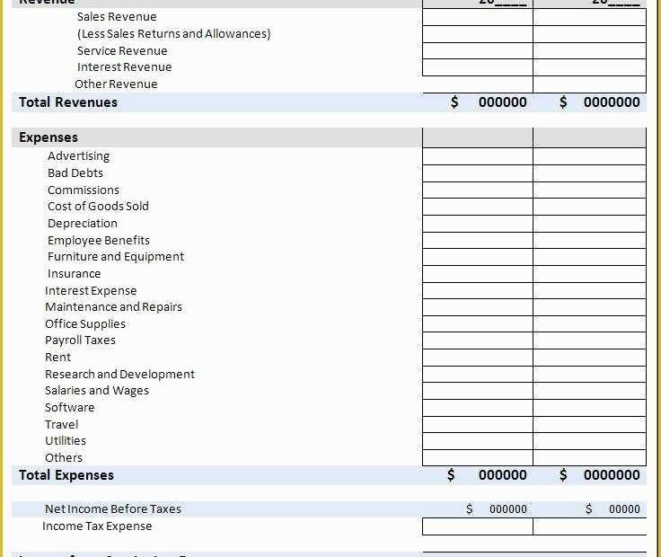Financial Statement Excel Template Free Download Of Sba Personal