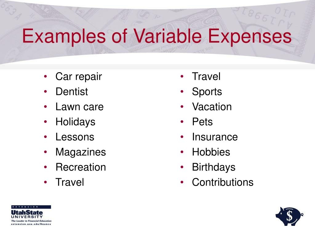 Fixed And Variable Expenses Worksheet