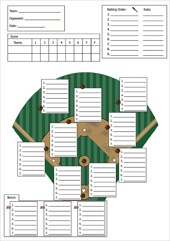 Free Baseball Lineup Card Template Excel Decide Which Players Will Play 