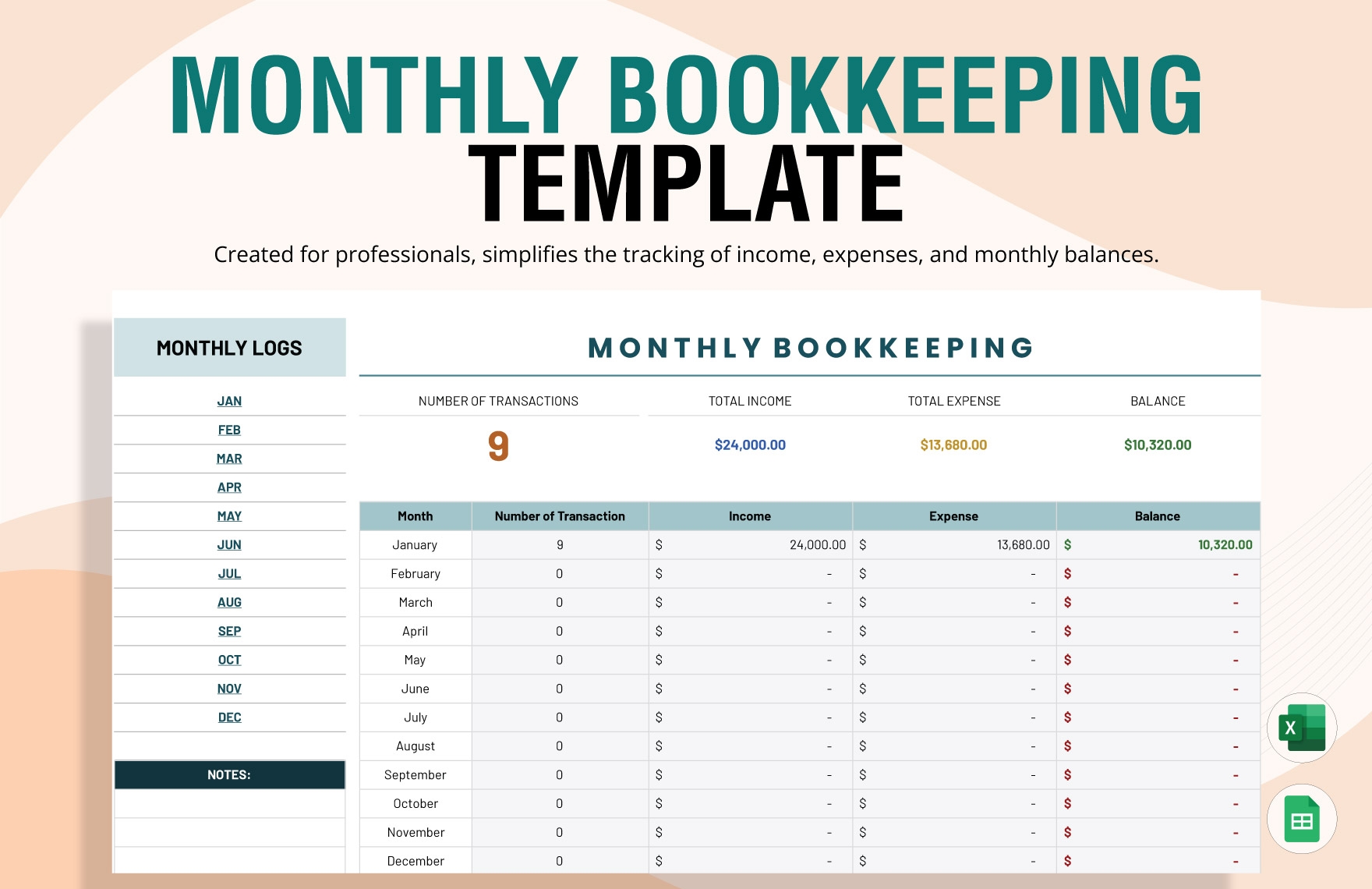 Free Bookkeeping Templates To Download Free Bookkeeping Templates To Download