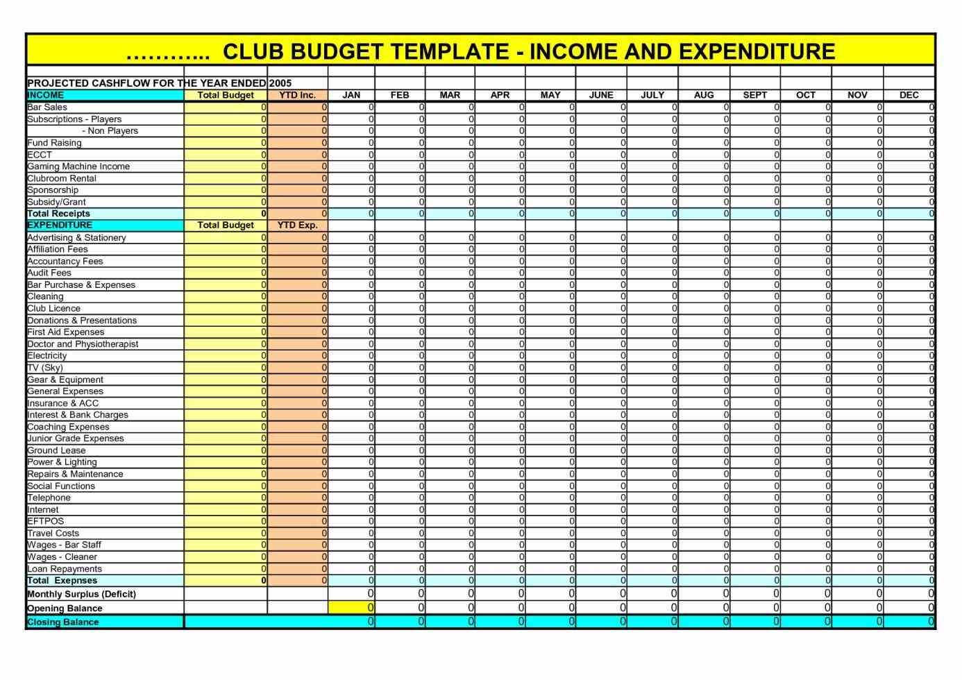 Free Business Income And Expense Spreadsheet Db excel