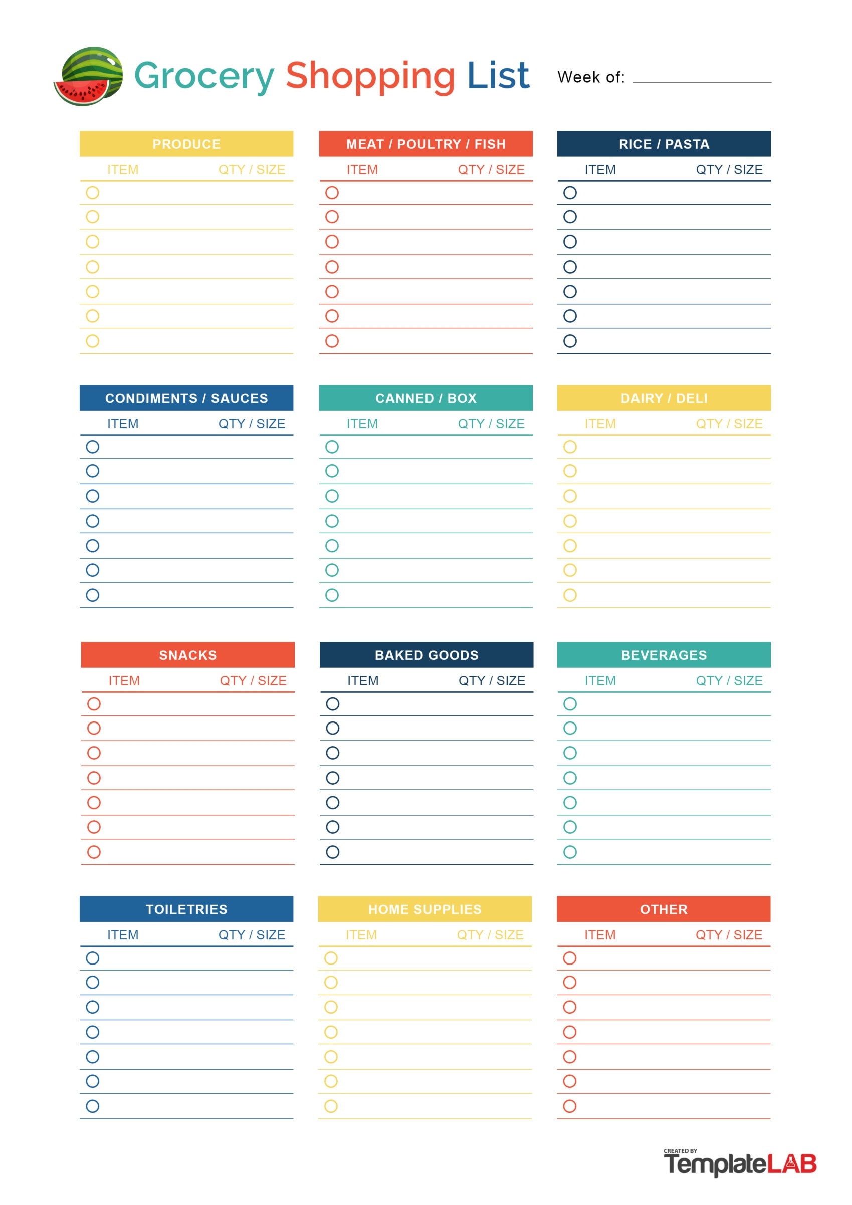 Free Download Grocery List Template Web All My Excel Grocery List 