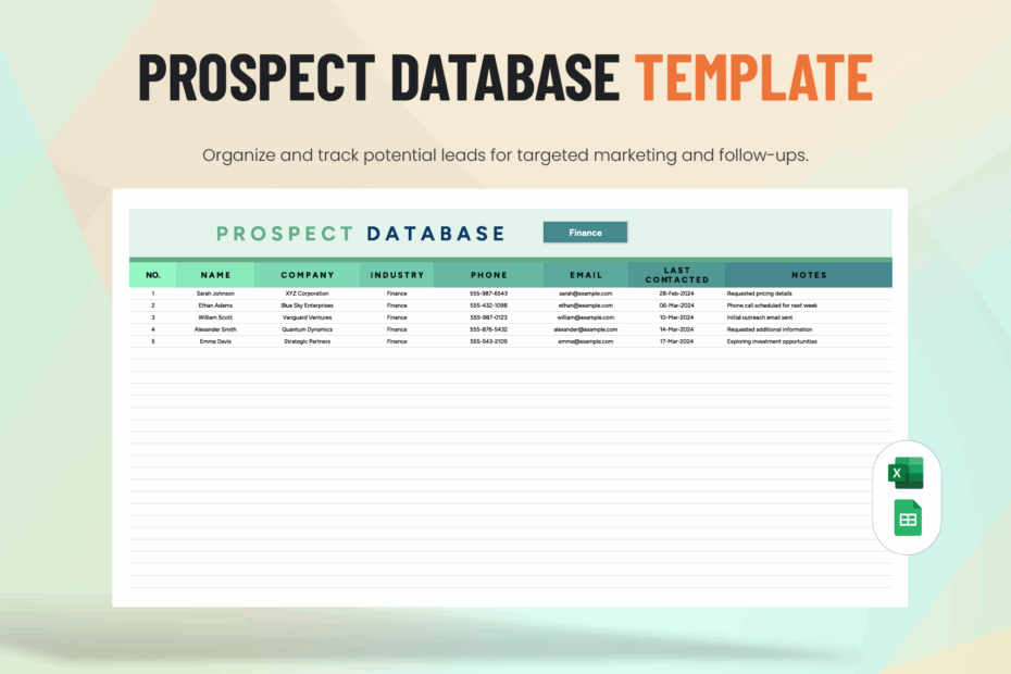 Free Editable Database Templates In Excel To Download