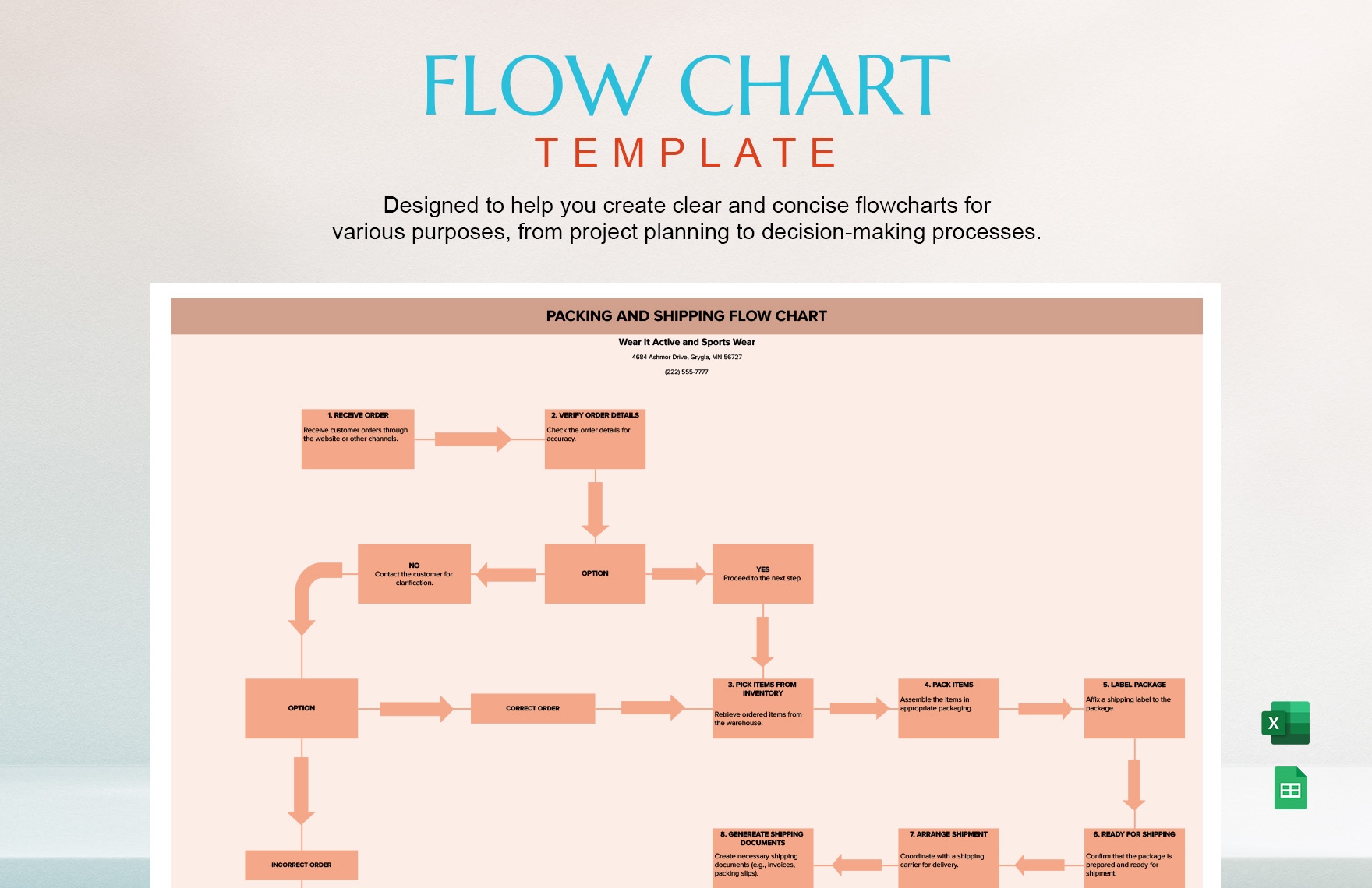 Free Editable Flow Chart Templates In Excel To Download