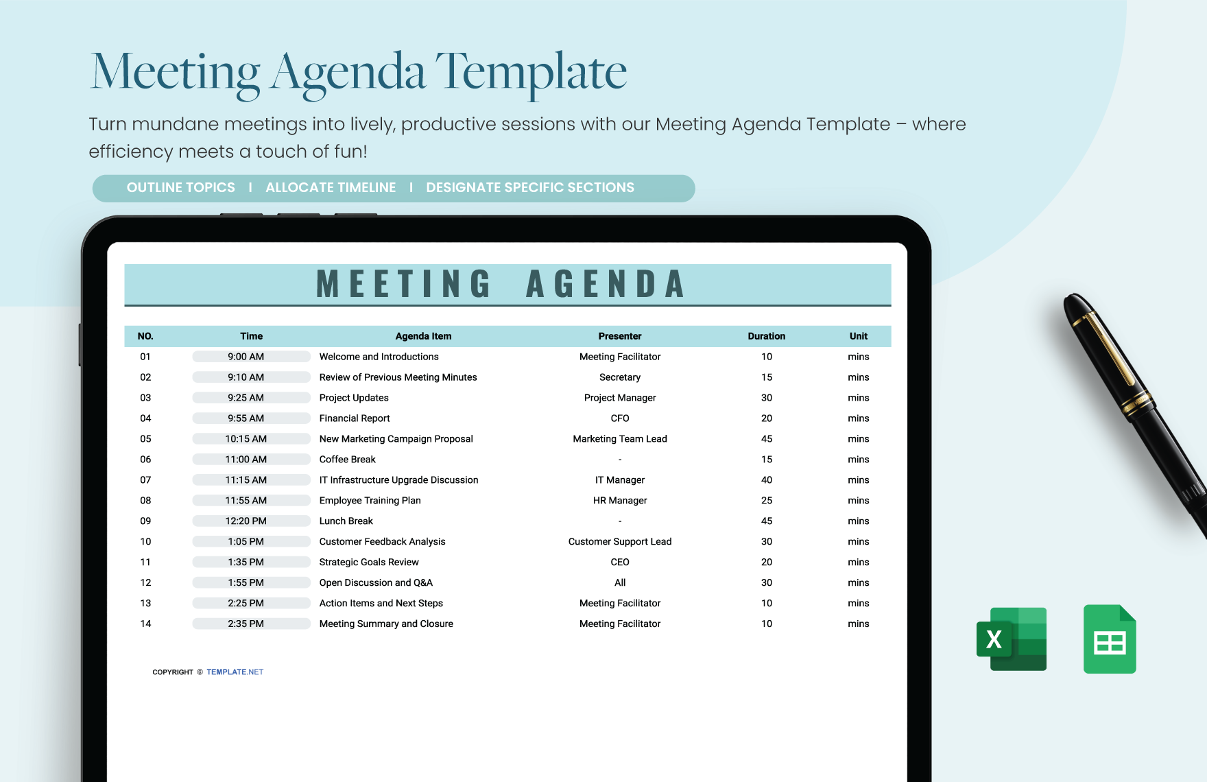 Free Editable Meeting Minute In Excel To Download