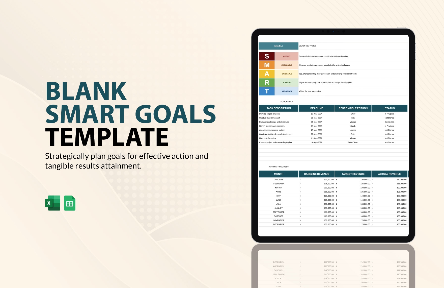 Free Editable Smart Goal Templates In Excel To Download