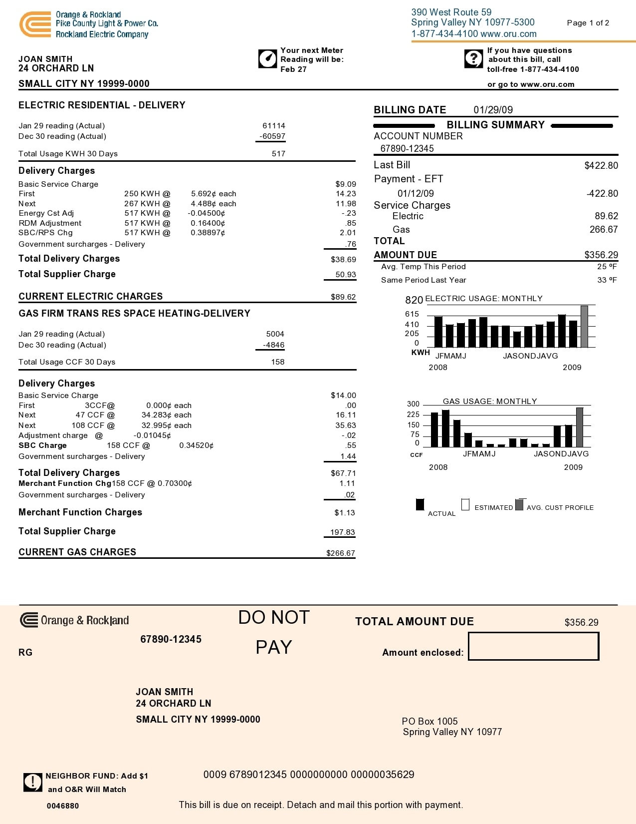 Free Editable Utility Bill Template Printable Word Searches Lights 