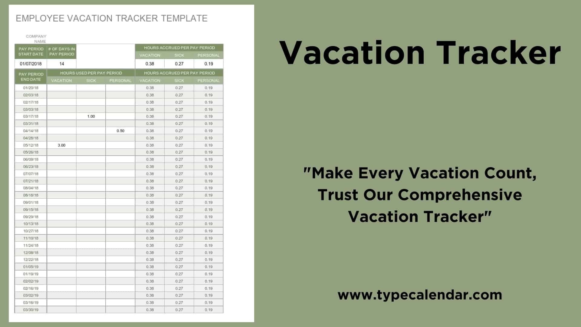 Free Employee Vacation Tracker Excel Template 2024 Deny Patrica