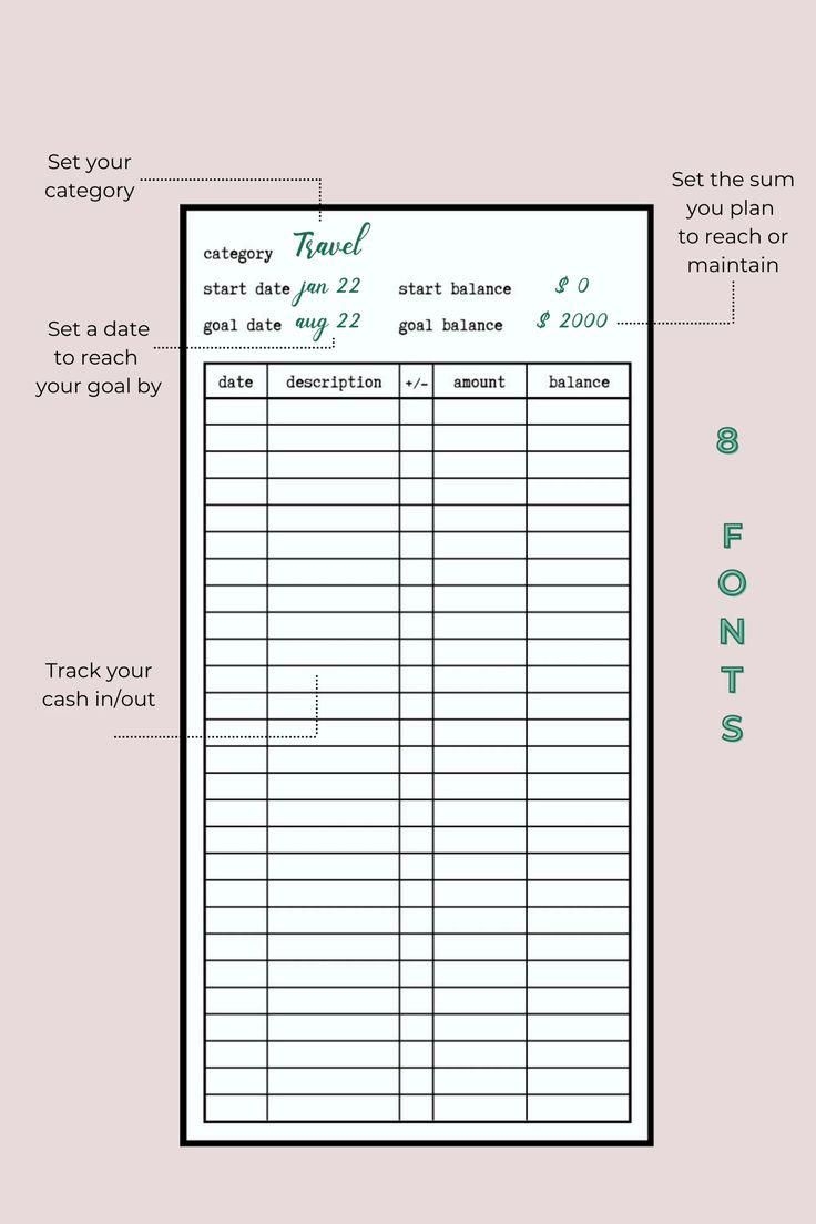 Free Envelope Expense Tracker Printable Fitysilk