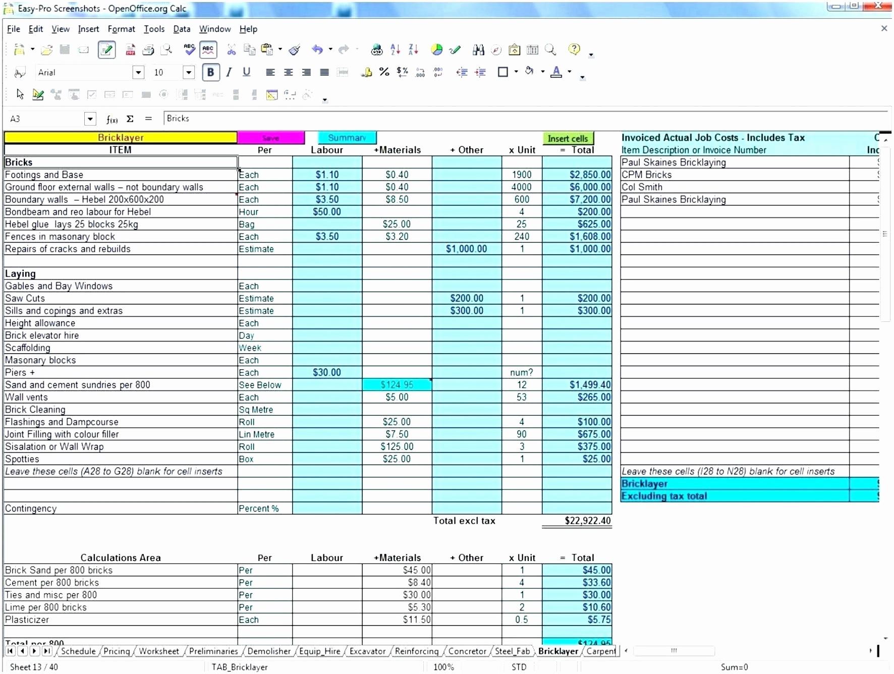 Free Excel Construction Templates Luxury Free Construction Estimate And 