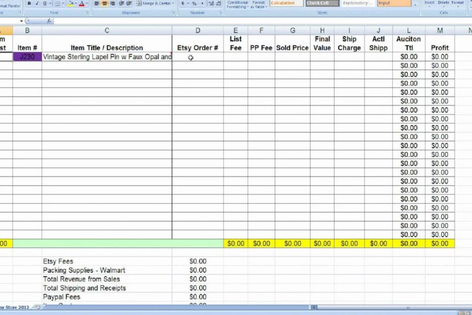 Free Excel Profit Loss Template 1 Db excel