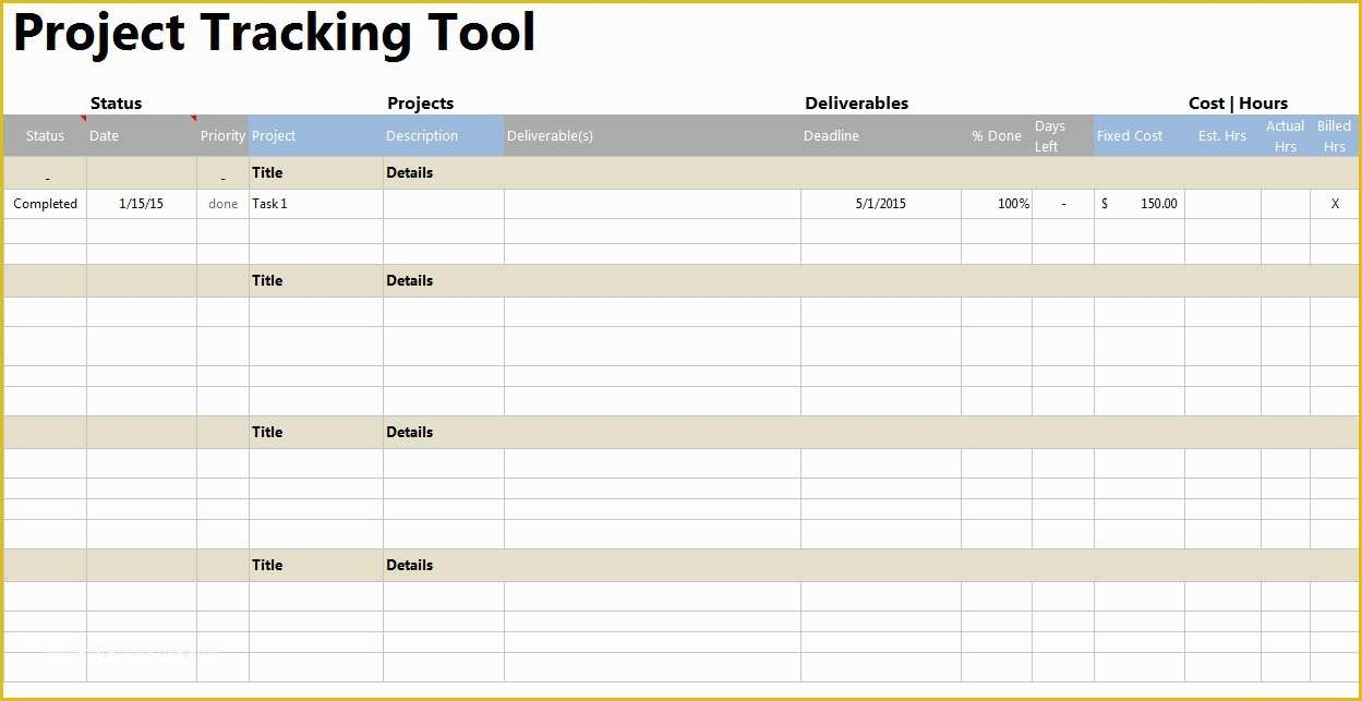 Free Excel Project Management Tracking Templates Of 5 Free Excel 