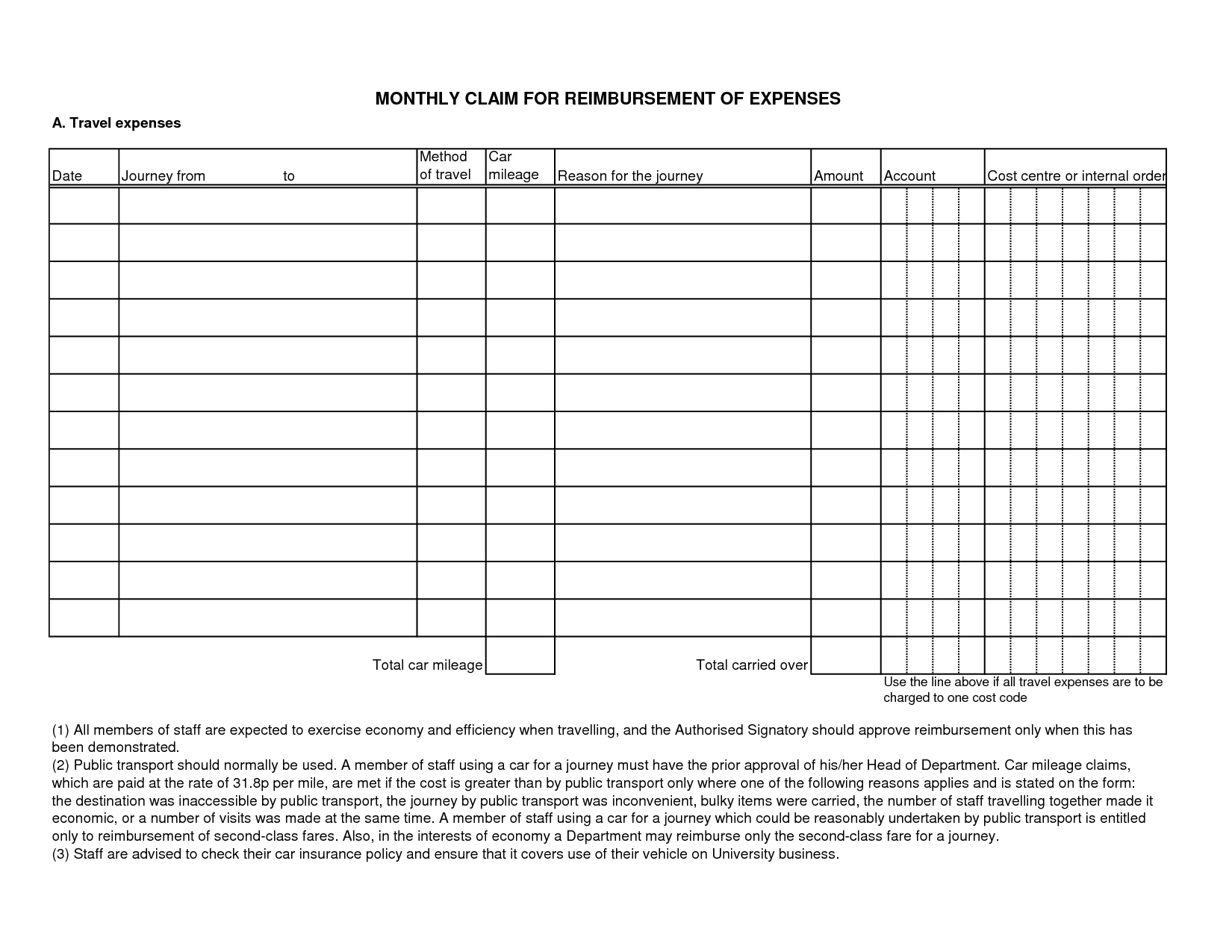 Free Expenses Form Template Uk Free Templates Printable