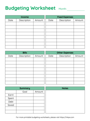 Free Expenses Worksheet Printable Download Free Expenses Worksheet 