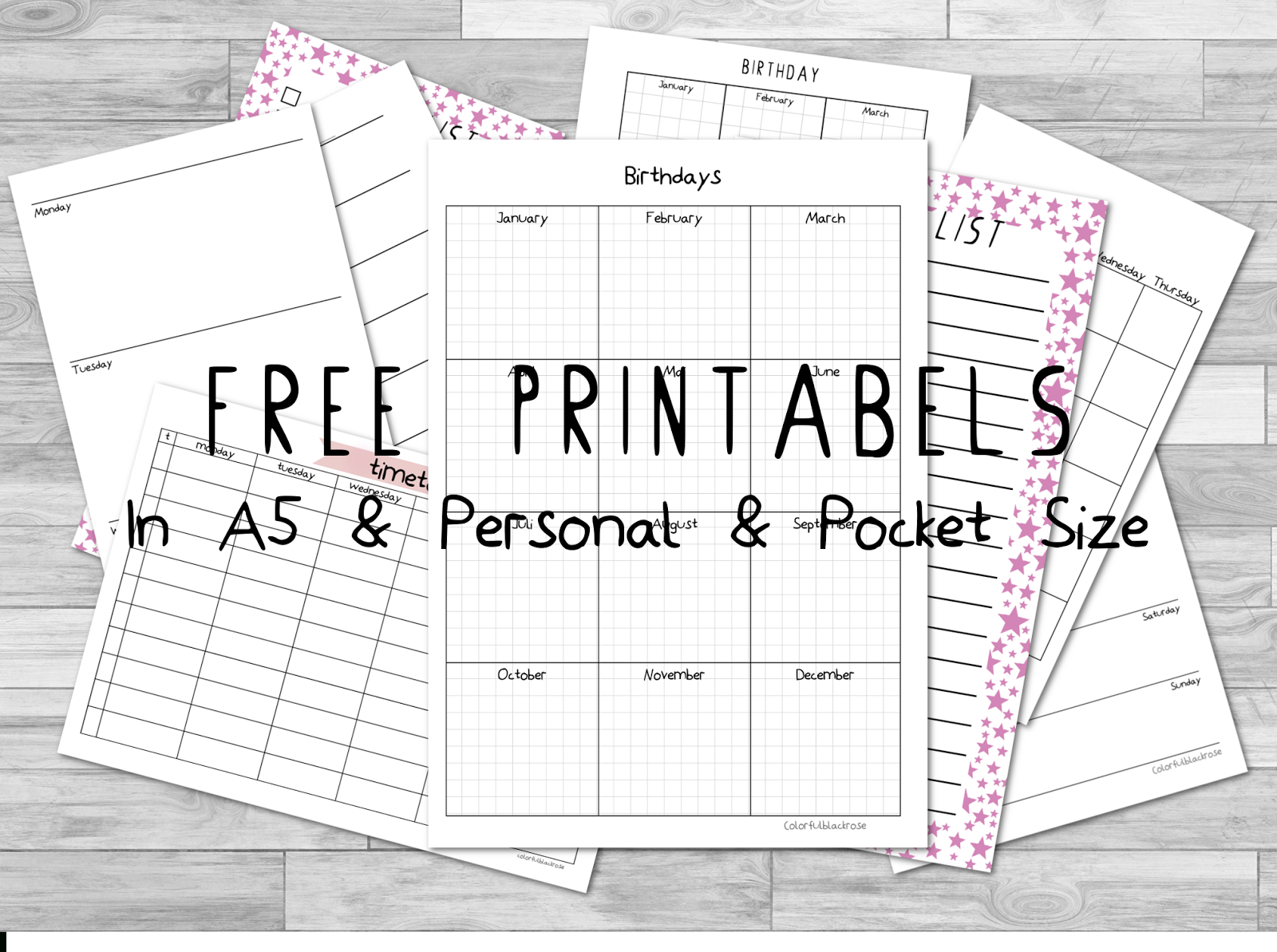 Free Filofax Printables Free Printable