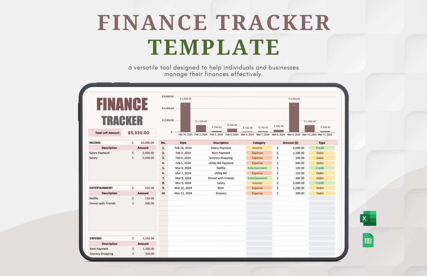 Free Finance Report Templates In Excel To Download