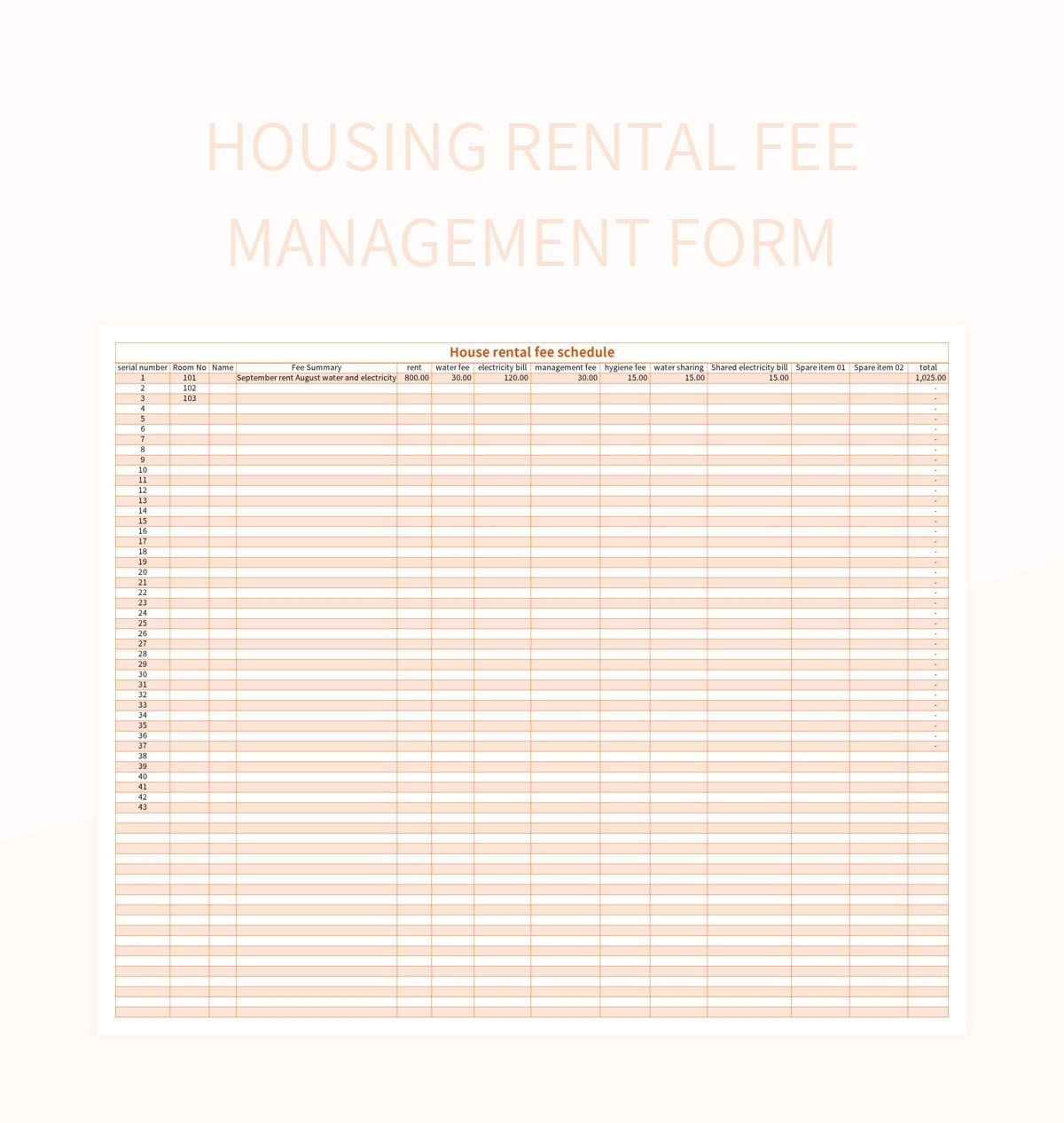 Free Housing Rental Templates For Google Sheets And Microsoft Excel Free Housing Rental Templates For Google Sheets And Microsoft Excel