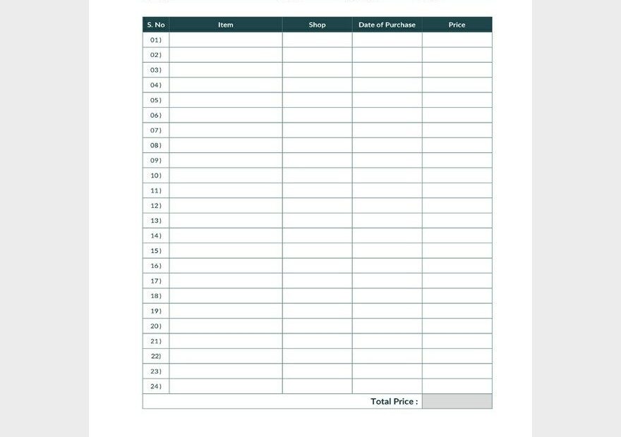 FREE Inventory Excel Template Download Template