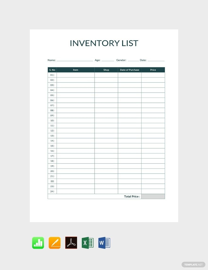 FREE Inventory Excel Template Download Template