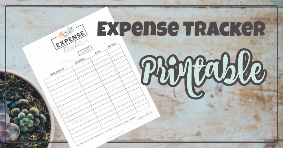  Free Monthly Expense Bill Tracker Printable Worksheet Savor Savvy